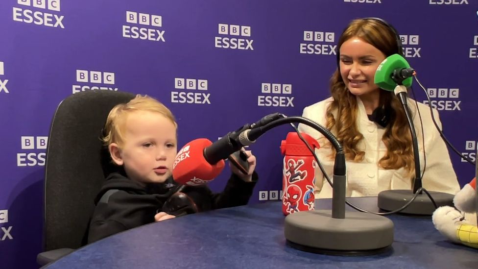 Jesse and Chloe in a BBC Essex radio studio