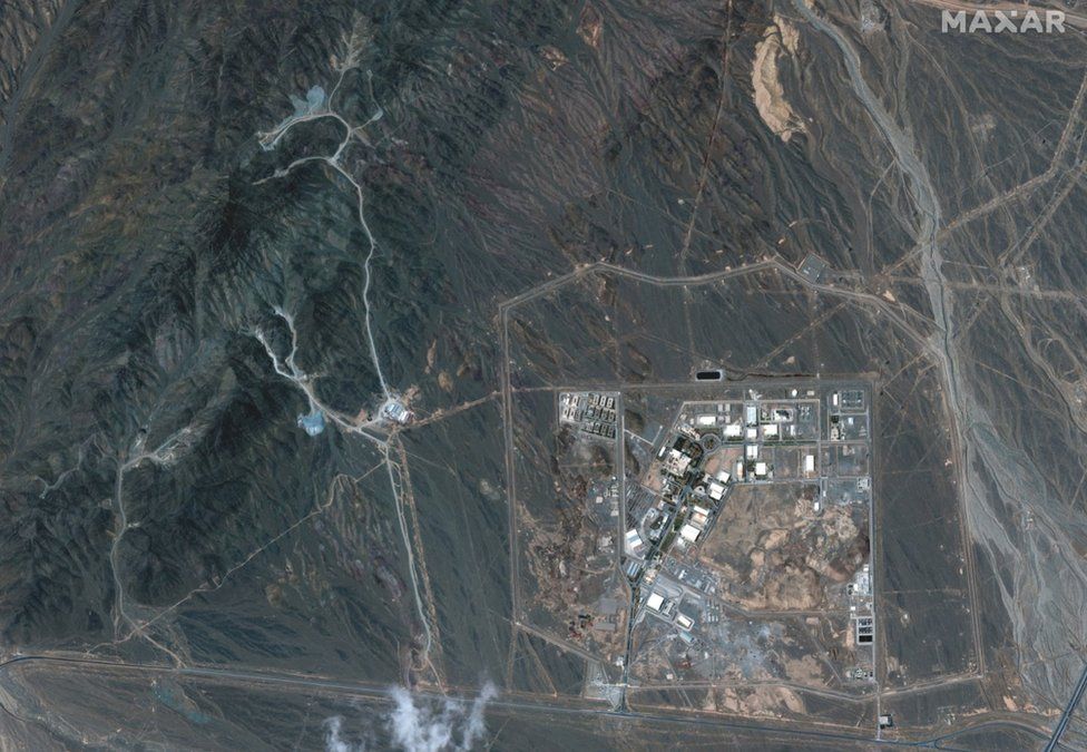 Satellite image showing Iran's Natanz uranium enrichment facility (5 April 2021)