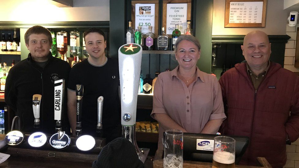 Bar and holiday cottage boss Kyle McRae (right) pictured in the Crown and Cushion at Appleby