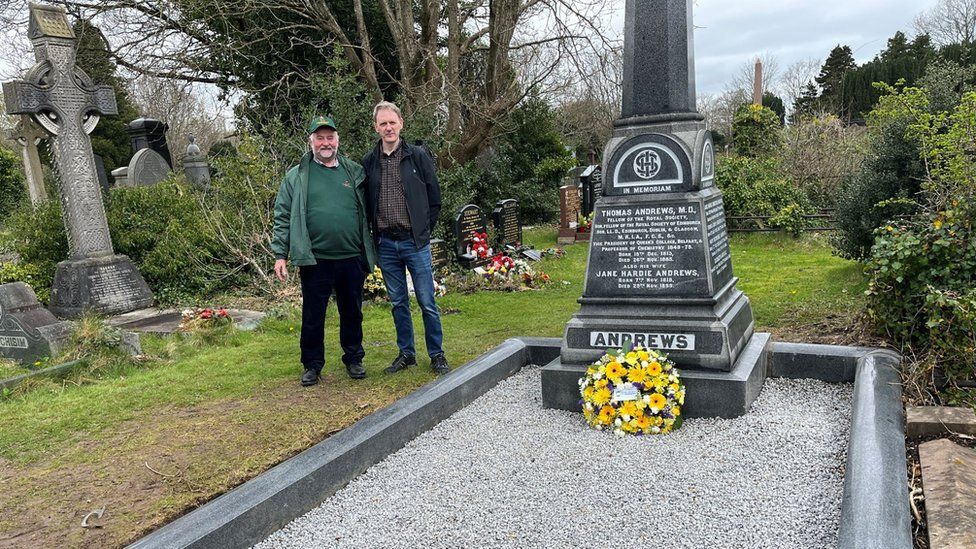 Professor Thomas Andrews' grave now it is restored