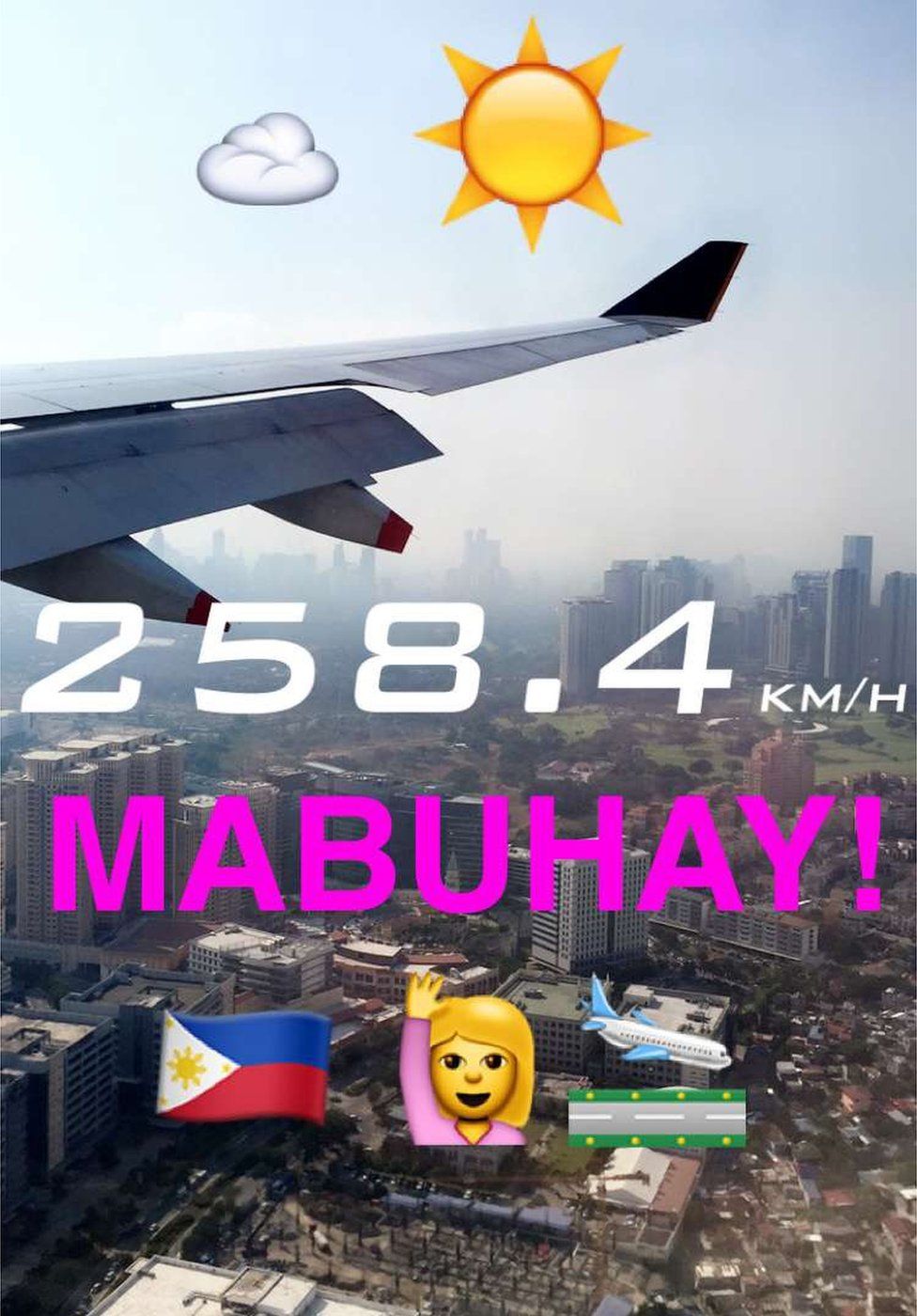 Plane landing in Philippines