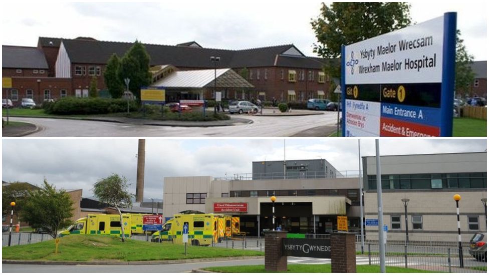 Wrexham Maelor Hospital and Ysbyty Gwynedd in Bangor, Gwynedd