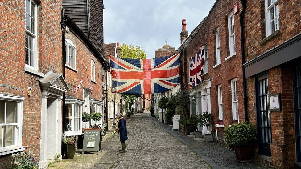 Flag in street