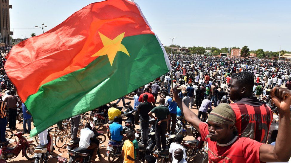 Protesters in Burkina Faso