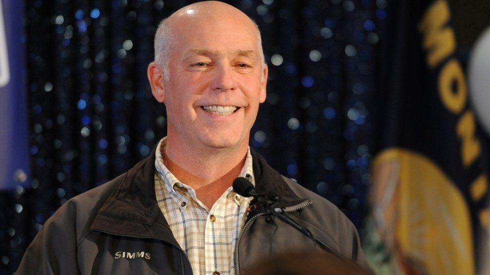 US Republican Greg Gianforte after victory in Montana race
