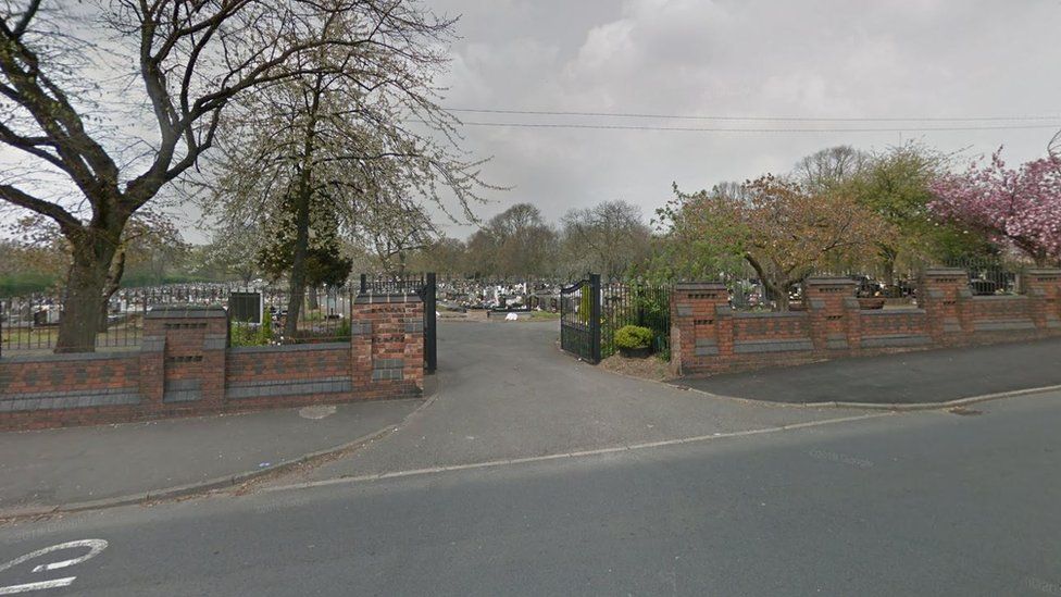 Human remains found in skip at Tipton Cemetery BBC News