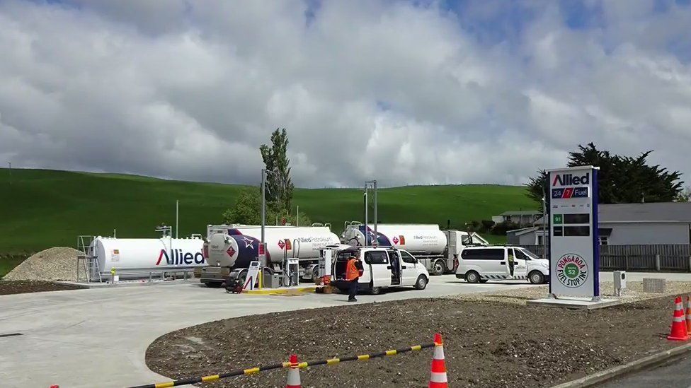 The new petrol station at Pongaroa