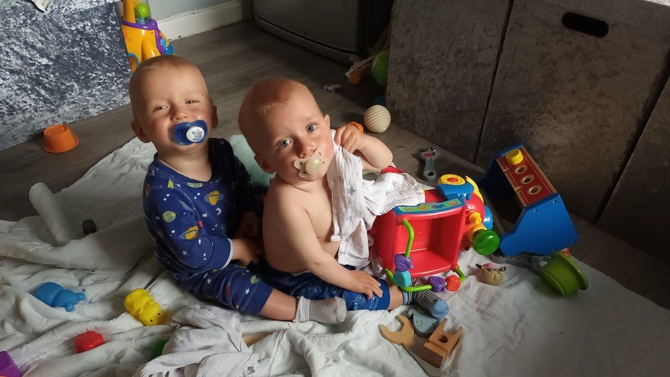 Two-year-old twins Lucas and Aiden