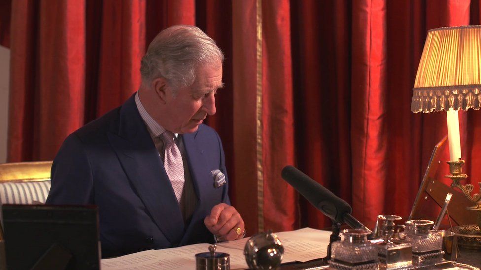Prince Charles delivers his broadcast