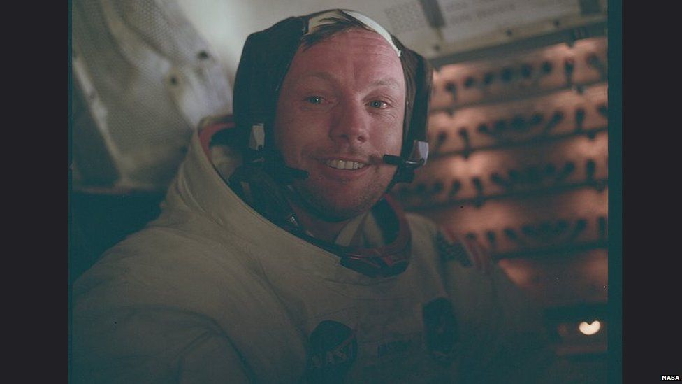 Neil Armstrong after the landing