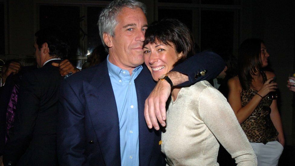 Jeffrey Epstein and Ghislaine Maxwell a Wall Street benefit event in New York in 2005