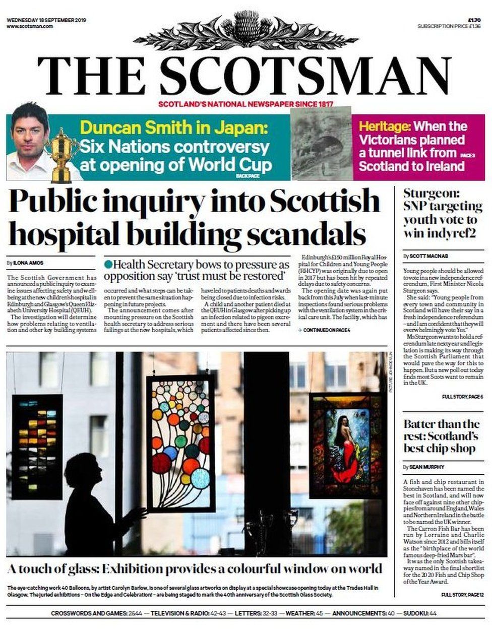 Scotland's papers drugs deaths and NHS public inquiry BBC News