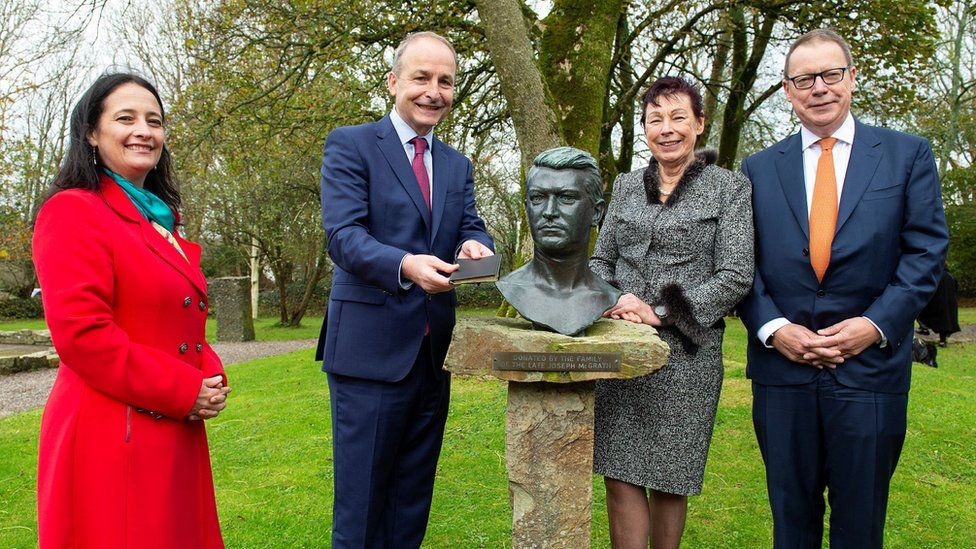 The diaries were presented to Taoiseach Micheál Martin at Michael Collins' birthplace in County Cork