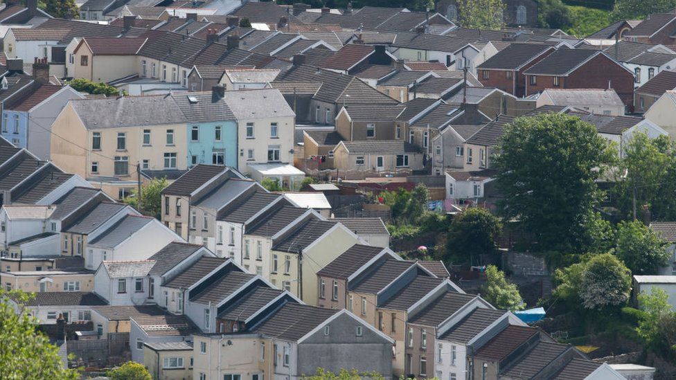 An aerial shot of Merthyr