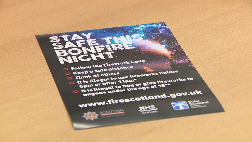 leaflet advising against unsafe use of fireworks