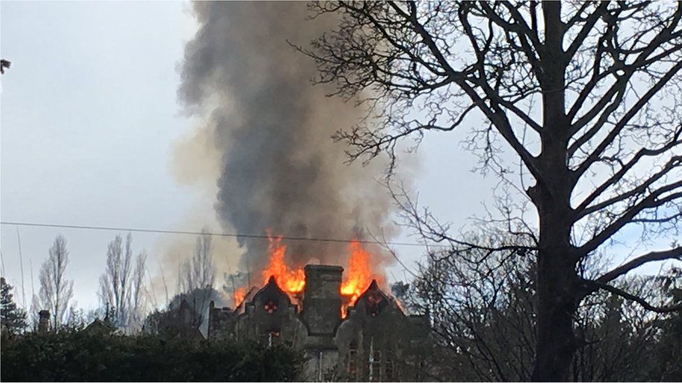Fire at North Wales Hospital, Denbigh