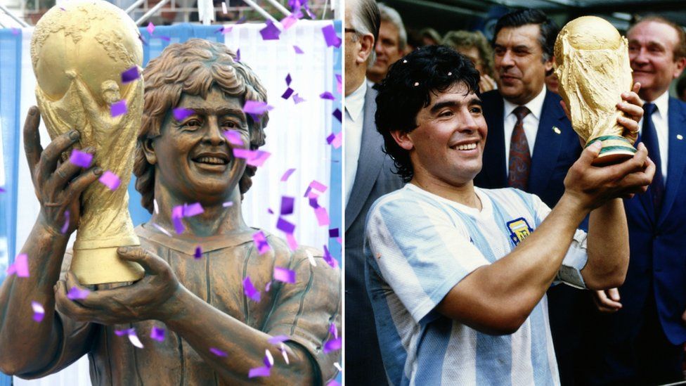 Biting Back: George Best remembered in sand sculpture alongside Pele,  Ronaldo and Maradona