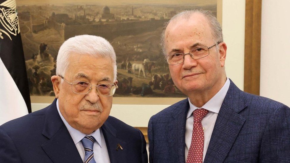 Palestinian President Mahmoud Abbas appoints Mohammed Mustafa as prime minister of the Palestinian Authority (PA), in Ramallah, in the Israeli-occupied West Bank (14 March 2024)