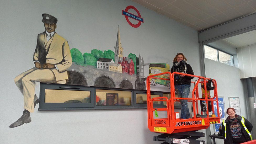 Bedford murals celebrate bus driver Joseph Clough and airships BBC News