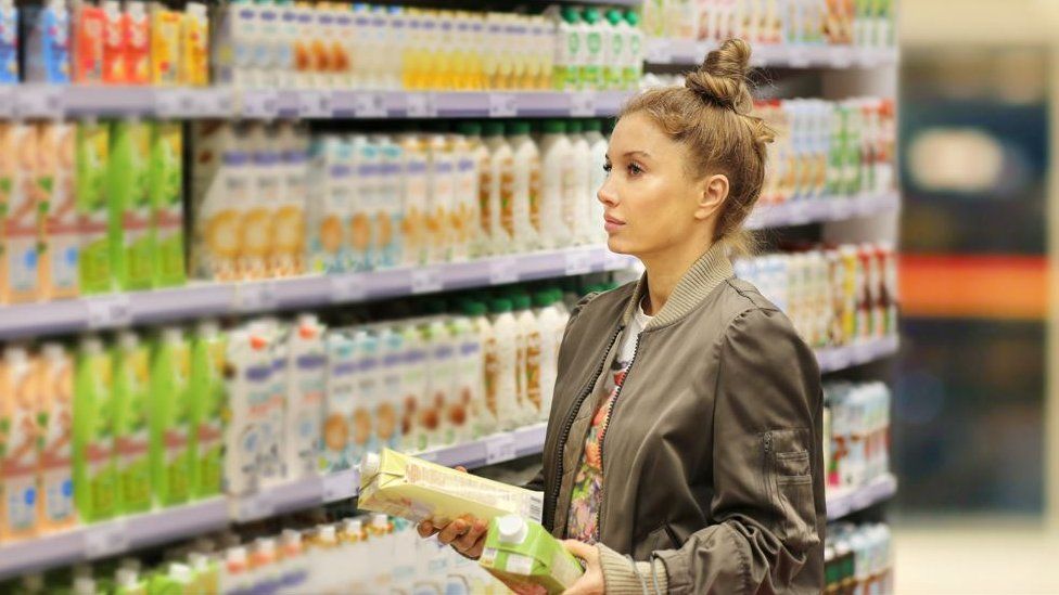 Woman in supermarket