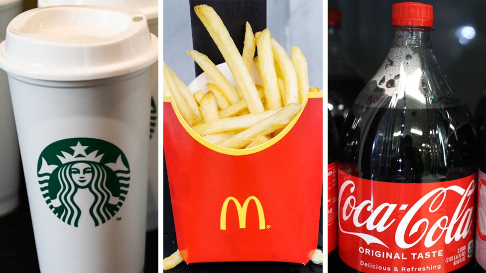 Starbucks, McDonalds and Coca-Cola