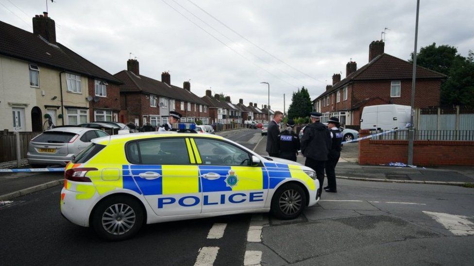 Police car at the scene