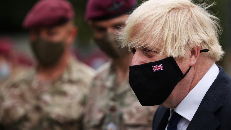 Boris Johnson meeting British troops
