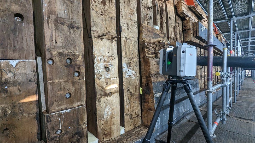 Tripod scanning wood