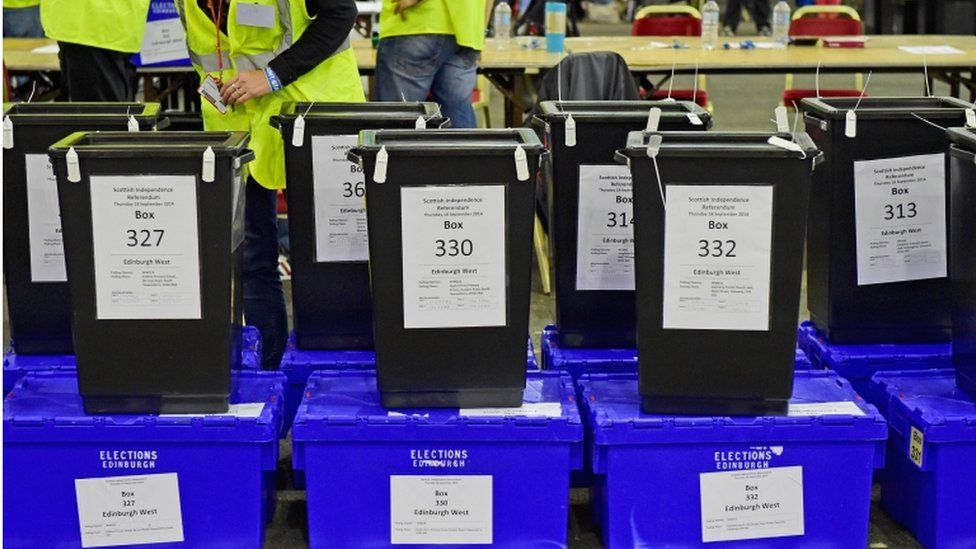 referendum ballot boxes