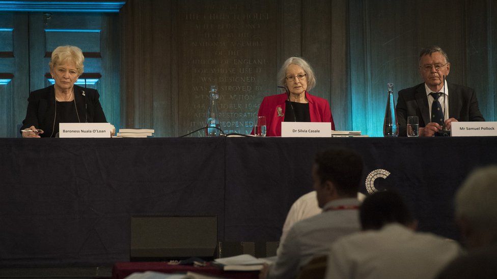 Nuala O'Loan, Dr Silvia Casale and Mr Samuel Pollock