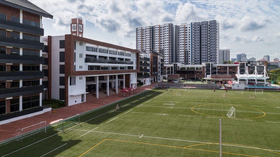 The Dulwich College sports pitch in Singapore.