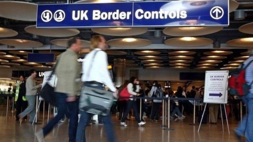 UK Border Controls sign