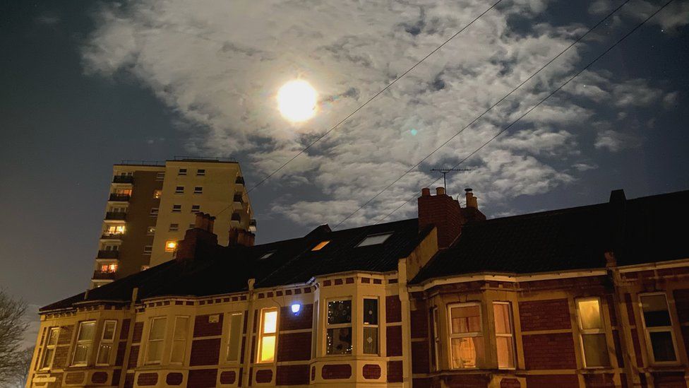 Night time shot of Dunkerry Road in Windmill Hill, South Bristol