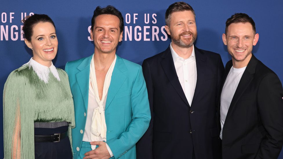 Claire Foy, Andrew Scott, Andrew Haigh and Jamie Bell attend the Los Angeles special screening of Searchlight Pictures' "All Of Us Strangers" at Vidiots Foundation - Eagle Theatre on December 09, 2023 in Los Angeles, California