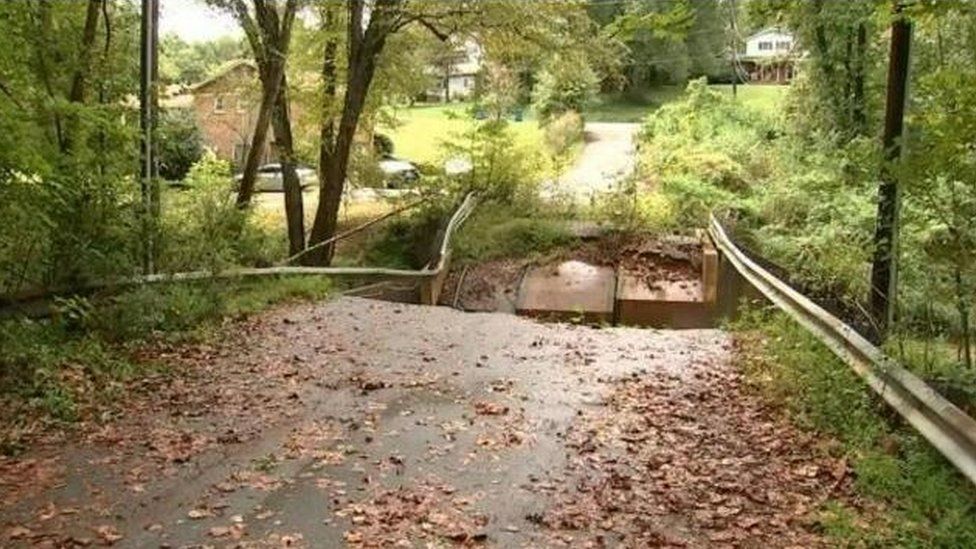 The collapsed bridge