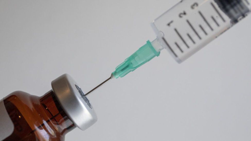 A syringe being filled at a hospital in Ankara, Turkey on July 20, 2018
