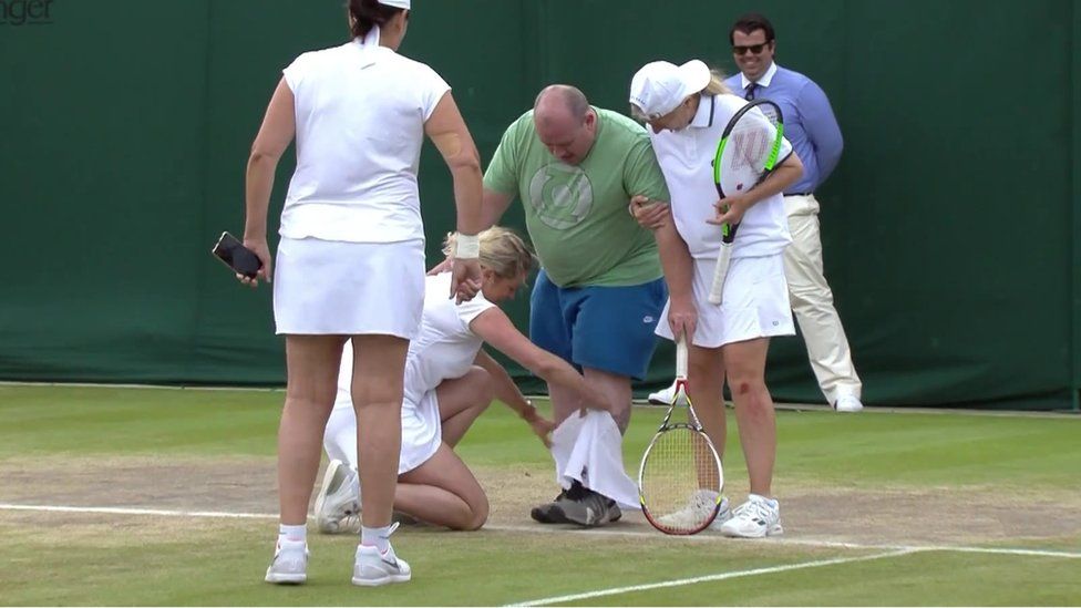Chris Quinn and Kim Clijsters at Wimbledon