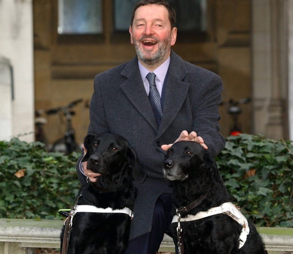 Lord Blunkett with Sadie and Lucy