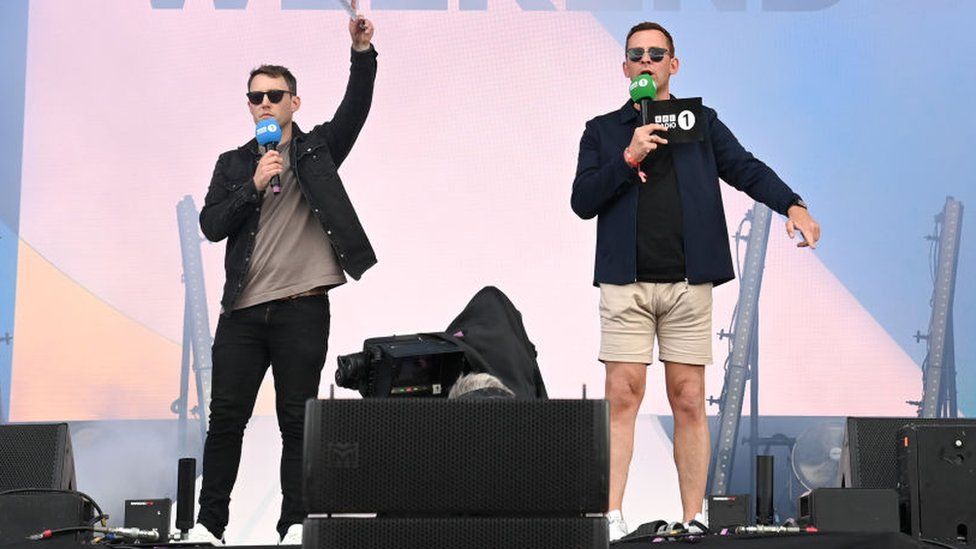 Chris Stark and Scott Mills at Radio 1's Big Weekend in Coventry