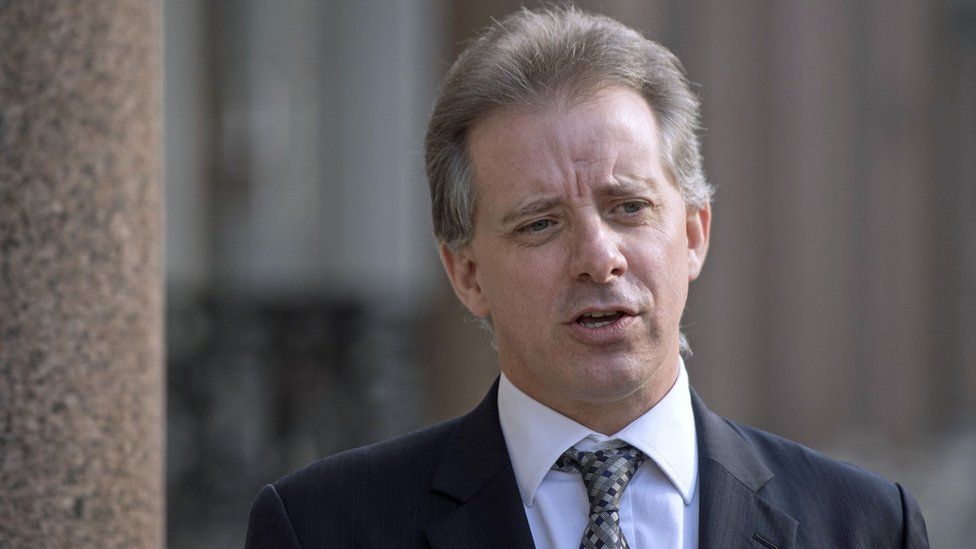 Christopher Steele, the former MI6 agent who set-up Orbis Business Intelligence and compiled a dossier on Donald Trump, in London where he has spoken to the media for the first time.