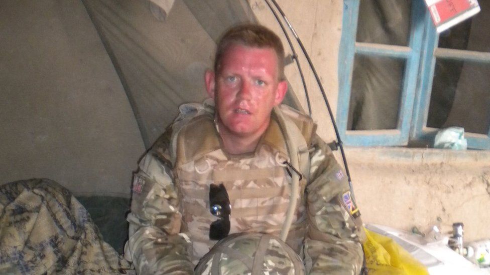 James Dieterle on deployment in his uniform