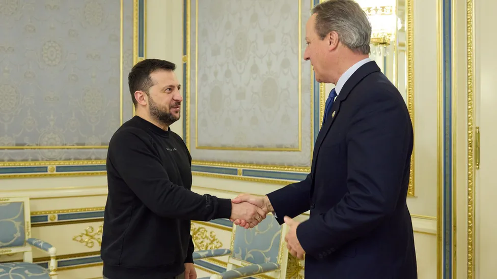 David Cameron makes first official visit to Ukraine