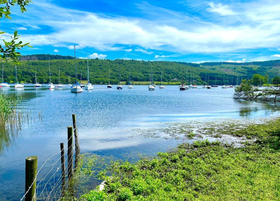 Boats on Coniston Water in Cumbria's Lake District