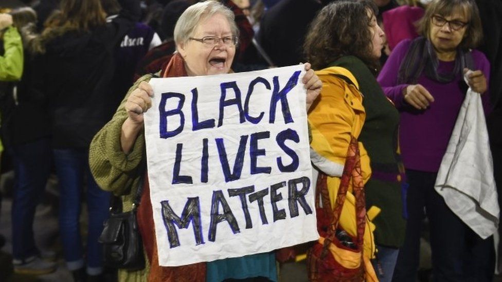 Us Black Lives Matter Protests Disrupt Airports And Shopping Bbc News