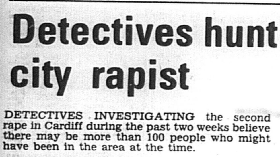 Newspaper cutting from South Wales Echo about the rape from 1980