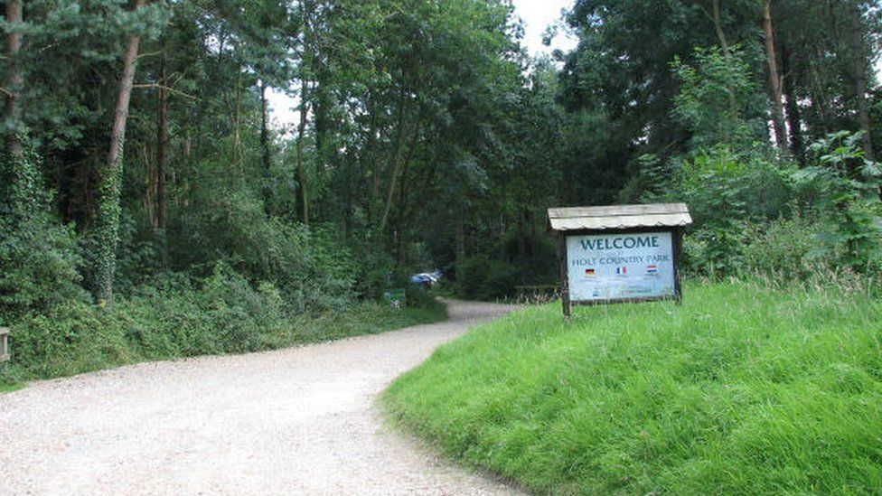 The entrance to Holt Country Park