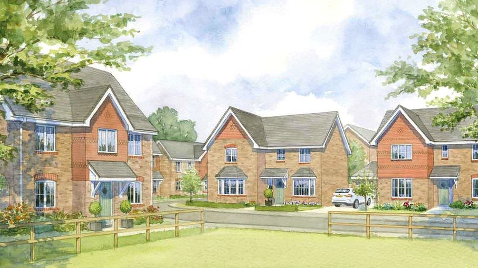 An artists impression of how the houses might look