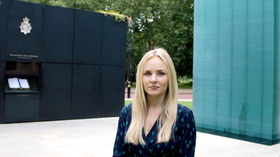 Lissie Harper at the National Police Memorial in central London