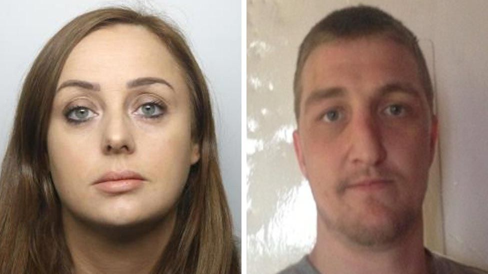 Custody images of Amy Hatfield and Joseph Whittingham