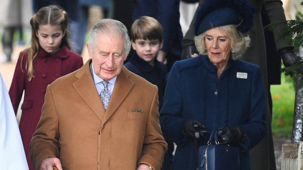 King Charles, Camilla the Queen Consort, Princess Charlotte and Prince Louis